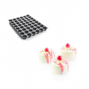 Moule Silicone 96 Pomponnettes Ø3,6 x H1,7 cm 15ml SilikoMart Professional