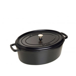 STAUB Cocotte Fonte Ovale 23 cm Noir Mat 2,35 L