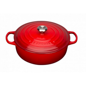 Cocotte en fonte Basse 30 cm Cerise Le Creuset Signature