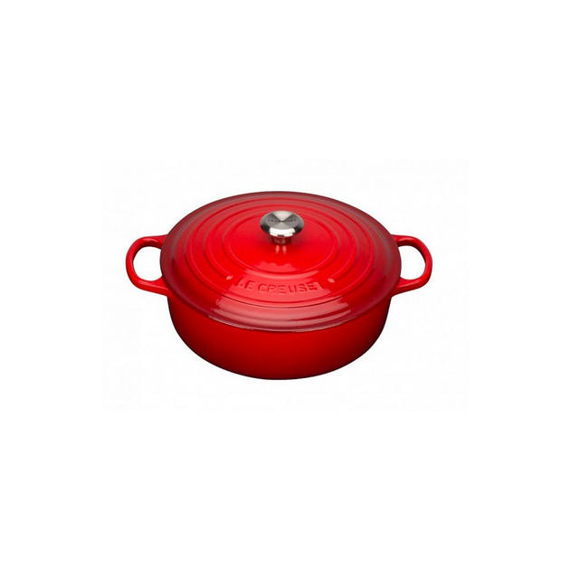 Cocotte en fonte Basse 30 cm Cerise Le Creuset Signature