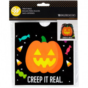FIN DE SERIE Sachet Bonbon Citrouille 15 x 15 cm (x18) Wilton FIN DE SERIE Sachet Bonbon Citrouille 15 x 15 cm (x18) Wilton