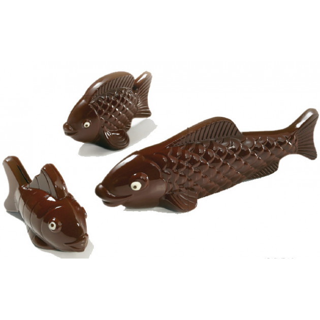 Moule a Chocolat Assortiment Poissons 245 et 110 mm (x6) Barry