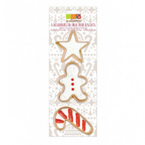 FIN DE SERIE Découpoirs Noël Inox Dorés x3 Scrapcooking FIN DE SERIE Découpoirs Noël Inox Dorés x3 Scrapcooking