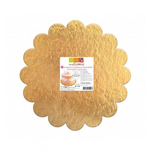 Presentoir gateau carton dore Presentoir gateau carton dore