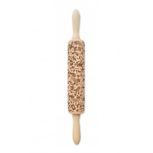 FIN DE SERIE Rouleau à Pâtisserie Motifs Licornes et Arc-en-ciel 39 cm FIN DE SERIE Rouleau à Pâtisserie Motifs Licornes et Arc-en-ciel 39 cm