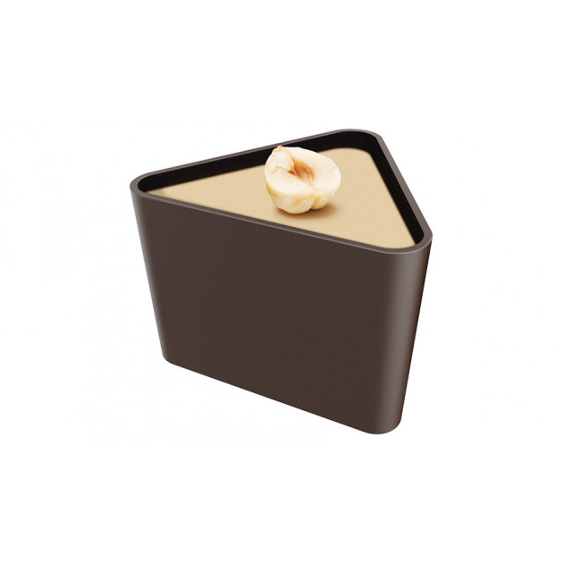 Moule 18 coupelles triangulaires en chocolat