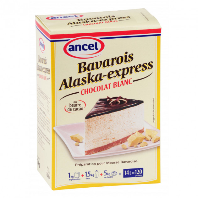 Preparation bavarois Alaska-Express Cacao blanc 1 kg Ancel