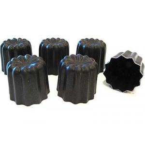 6 Moules à Cannelés Bordelais Anti-adhésifs Aluminium 5,5 mm 6 Moules à Cannelés Bordelais Anti-adhésifs Aluminium 5,5 mm