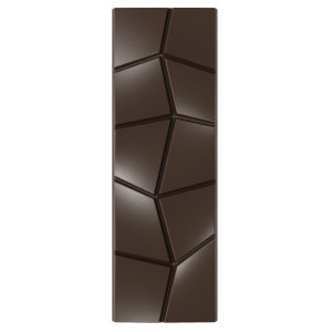 Moule Chocolat Tablette Effet Carré Penché (x6)