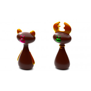 Moule Chocolat Renne et Ours de Noël (x4)