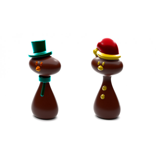 Moule Chocolat Pere Noel et Bonhomme de neige (x4)