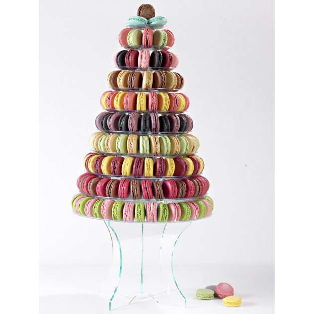 Pyramide a Macaron vertical 10 plateaux amovibles