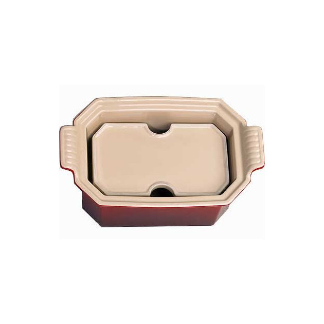 Terrine à Foie Gras avec presse 0,8 L Cerise Le Creuset céramique