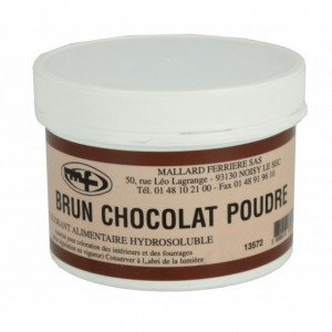 Colorant alimentaire Marron Brun Chocolat E102/E129/E151 Poudre Hydrosoluble 100g