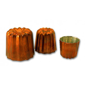 Moule à Cannelés en Cuivre étamé 3,5 cm x H 3,5 cm