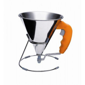 Mini Entonnoir à Piston Inox Orange KWIK De Buyer Mini Entonnoir à Piston Inox Orange KWIK De Buyer