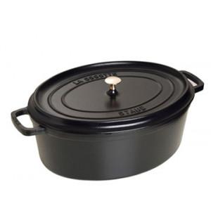 STAUB Cocotte Fonte Ovale 33 cm Noir Mat 6,7 L
