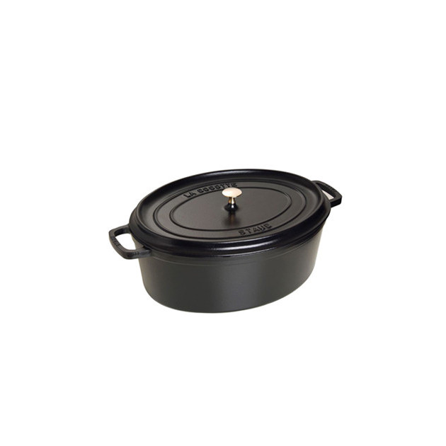 STAUB Cocotte Fonte Ovale 33 cm Noir Mat 6.7 L