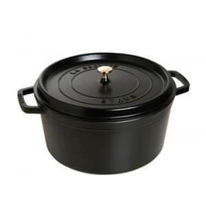 STAUB Cocotte Fonte Ronde 20 cm Noir Mat 2,2 L