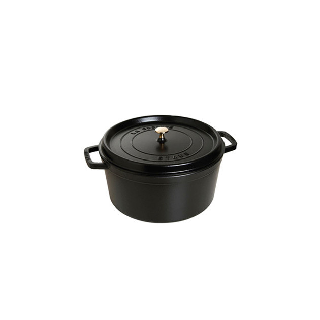 STAUB Cocotte Fonte Ronde 20 cm Noir Mat 2.2 L