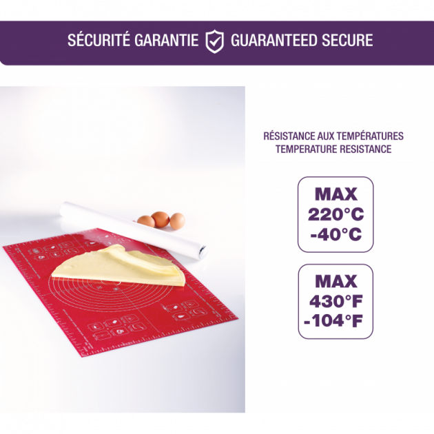 Feuille a patisserie resiste aux temperatures extremes