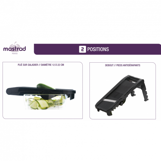 2 positions pour la Mandoline Mastrad 2 positions pour la Mandoline Mastrad