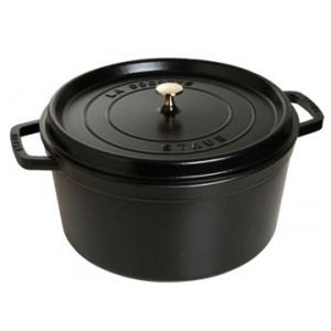 STAUB Cocotte Fonte Ronde 30 cm Noir Mat 8,35 L