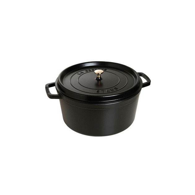 Staub - Sauteuse en Fonte 34 cm Noir Mat 4,3 l - Les Secrets du Chef