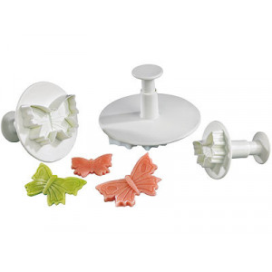 3 Emporte-Pièces Papillons à Poussoir 3 Emporte-Pièces Papillons à Poussoir