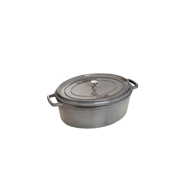 STAUB Cocotte Fonte Ovale 31 cm Gris Graphite 5.5 L