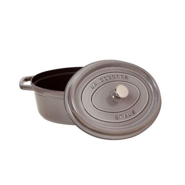 Cocotte Ovale 31 cm Gris Staub Fonte 5.5 l