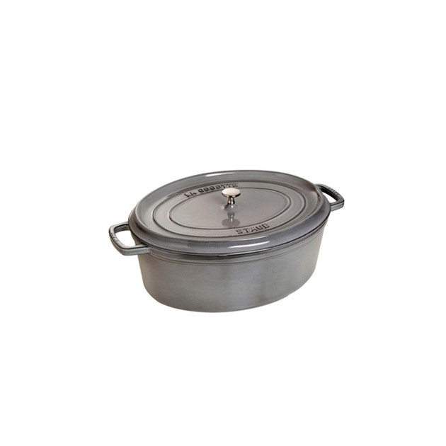 STAUB Cocotte Fonte Ovale 33 cm Gris Graphite 6.7 L