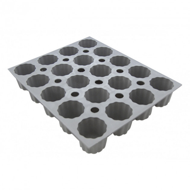 Elastomoule a mini Canneles - 20 empreintes 21 x 17.6 cm - Silicone de Buyer