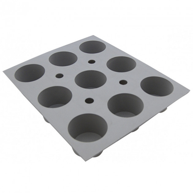 Elastomoule mini-Muffins - 9 empreintes 21 x 17.6 cm - Silicone de Buyer