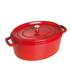 STAUB Cocotte Fonte Ovale 33 cm Rouge Cerise 6,7 L