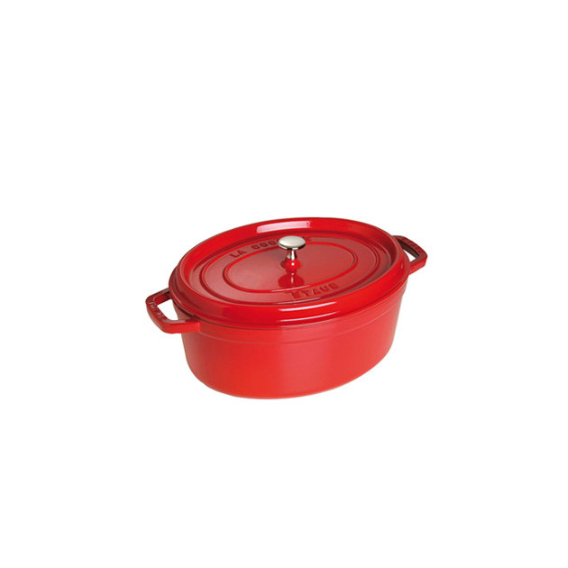 STAUB Cocotte Fonte Ovale 33 cm Rouge Cerise 6.7 L