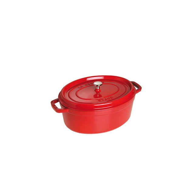 STAUB Cocotte Fonte Ovale 31 cm Rouge Cerise 5.5 L