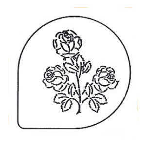 FIN DE SERIE Pochoirs Rosier pour Gâteaux