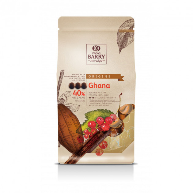 Chocolat lait origine Ghana 40.5%
