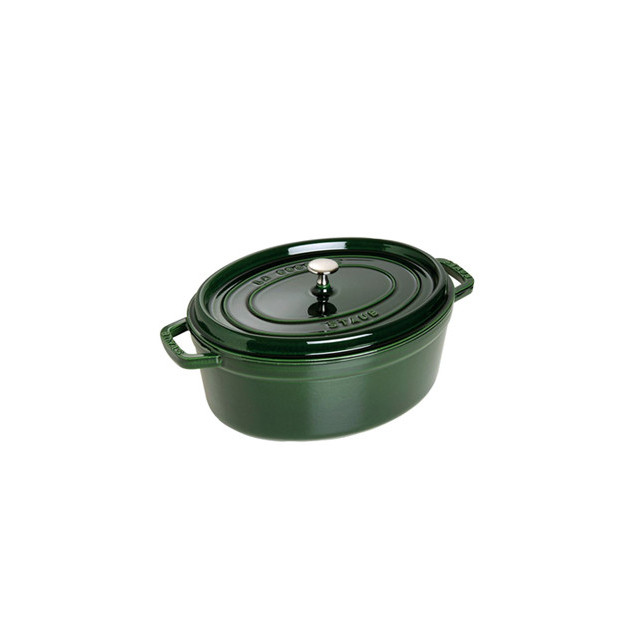 STAUB Cocotte Fonte Ovale 33 cm Vert Basilic Majolique 6.7 L