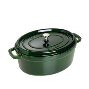 STAUB Cocotte Fonte Ovale 31 cm Vert Basilic Majolique 5,5 L
