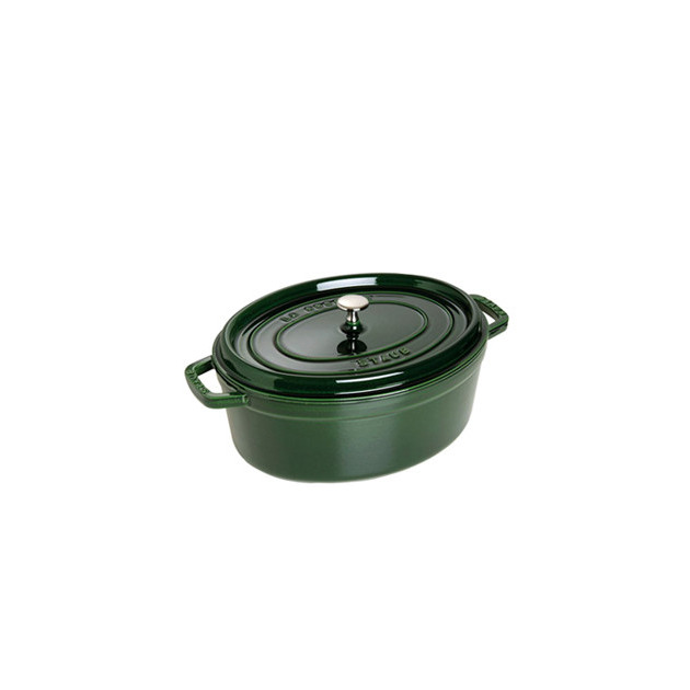 STAUB Cocotte Fonte Ovale 31 cm Vert Basilic Majolique 5.5 L