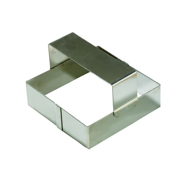 EMPORTE-PIECE CARRE INOX HAUTEUR 4.5 CM - DIMENSIONS 10 X 10 CM