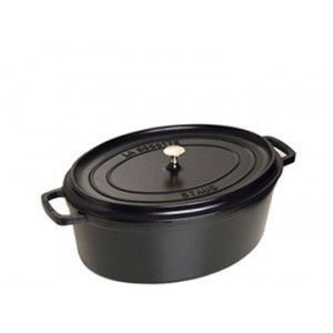 STAUB Cocotte Fonte Ovale 27 cm Noir Mat 3,2 L