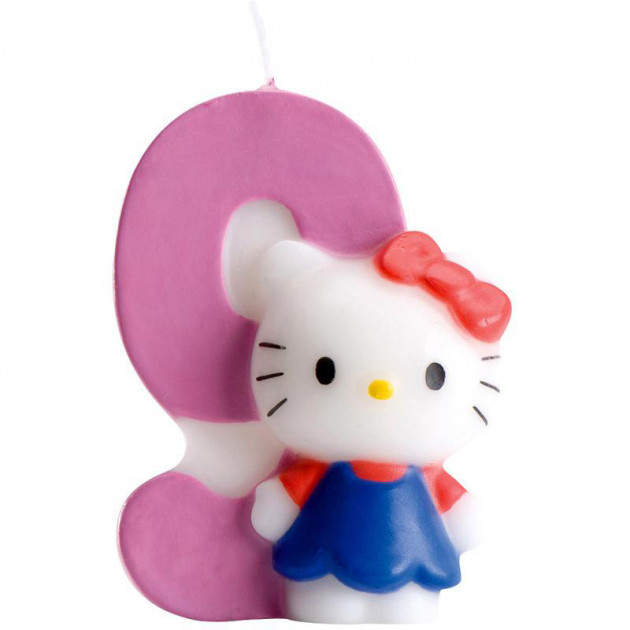 FIN DE SERIE Bougie Hello Kitty Chiffre 9