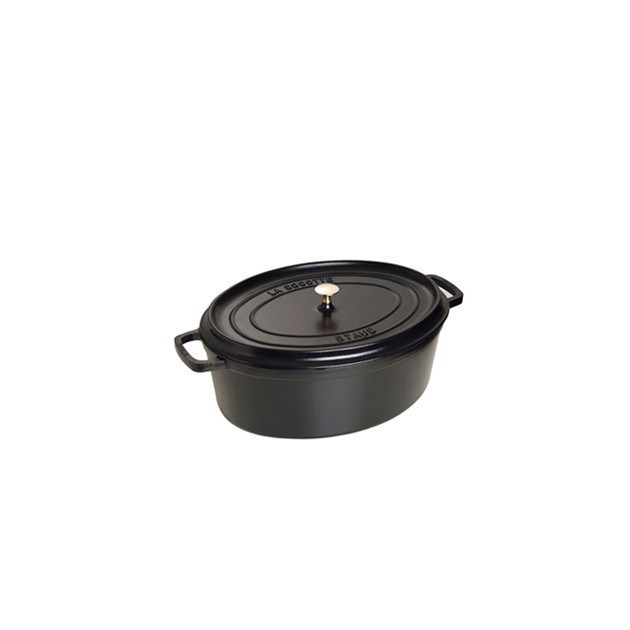 STAUB Cocotte Fonte Ovale 29 cm Noir Mat 4.2 L