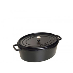 STAUB Cocotte Fonte Ovale 15 cm Noir Mat 0,6 L