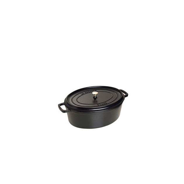 STAUB Cocotte Fonte Ovale 15 cm Noir Mat 0.6 L