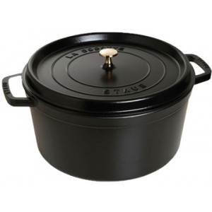 STAUB Cocotte Fonte Ronde 34 cm Noir Mat 12,6 L