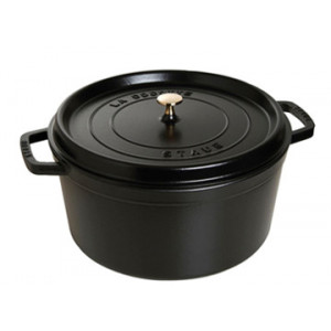 STAUB Cocotte Fonte Ronde 26 cm Noir Mat 5,2 L